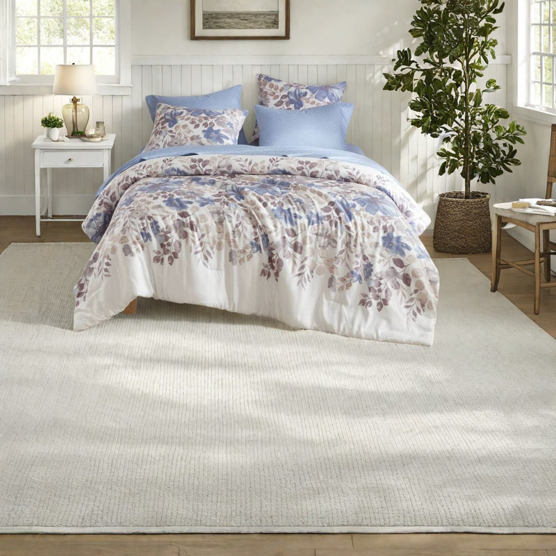 Ensembles de literie de qualité supérieure, édredon floral en polyester avec draps, style bleu moderne pour la maison