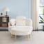 Fauteuil en velours côtelé avec repose-pieds-108743756