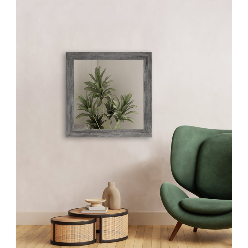 Engineered Wood Flat Wall Mirror, 33" x 44"
