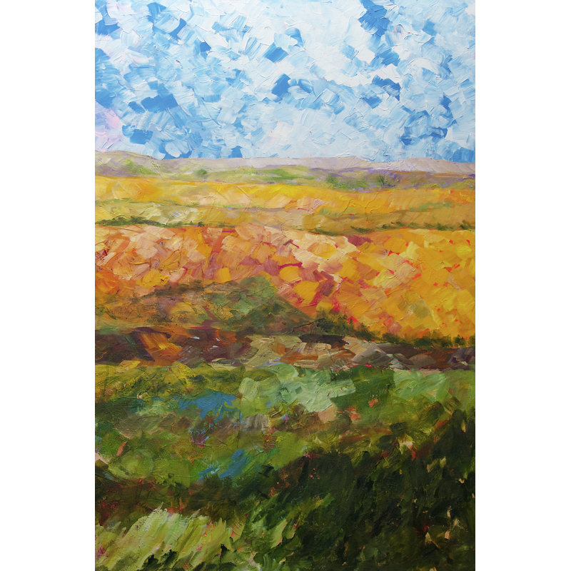 Canyon Ridge II by Allan Friedlander - Painting, 30cm H x 20cm W, Wrapped Canvas