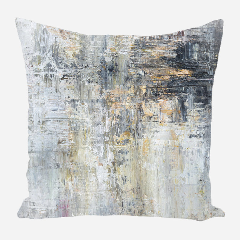 Gypsy Linen Pillow Cover & Insert, 15" x 15", Gray, Square