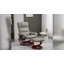 Fauteuil inclinable avec repose-pieds, fauteuil inclinable électrique en similicuir avec 10 points de vibration et 5 modes de massage, fauteuil inclinable avec base pivotante en bois, télécommande et poche latérale, gris-154235311