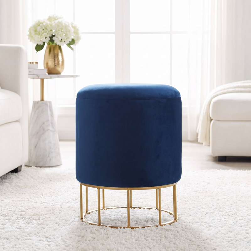Velvet Ottoman