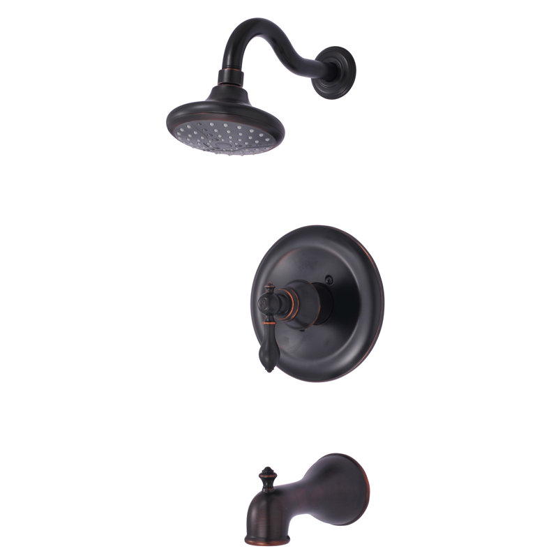 Kree Signature Shower Trim System: 5" Round Shower Head, Single Handle Set, Tub Spout & Rough-in Valve Included - Oil Rubbed Bronze