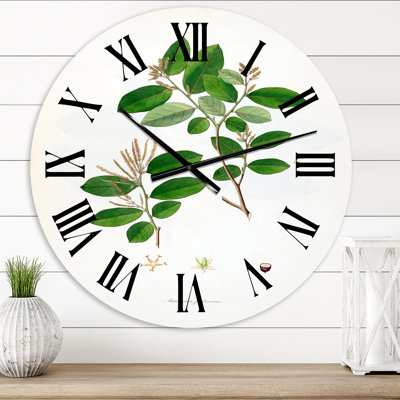 Vintage Plant Life XIX - Farmhouse wall clock