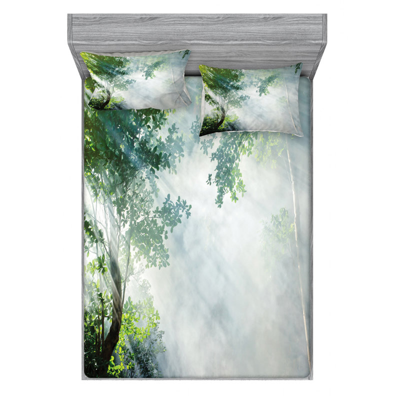 Microfiber Sheet Set, Queen Sheet Set with Fitted Sheet