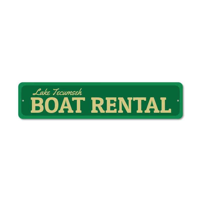 Enseigne de bateau en aluminium, H 4 po x l 18 po x P 0,04 po
