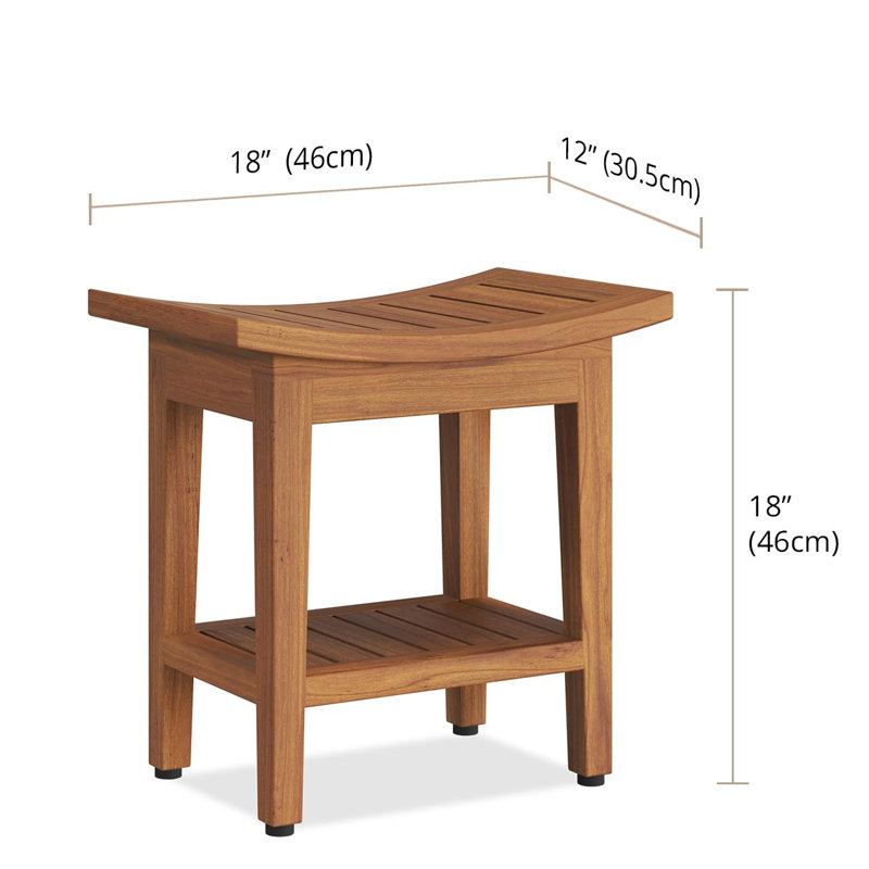 Maluku Shower Seat, 18" H x 24" W x 14" D
