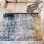 Tapis gris rouille lavable à la machine à motif abstrait Abstract-245722096