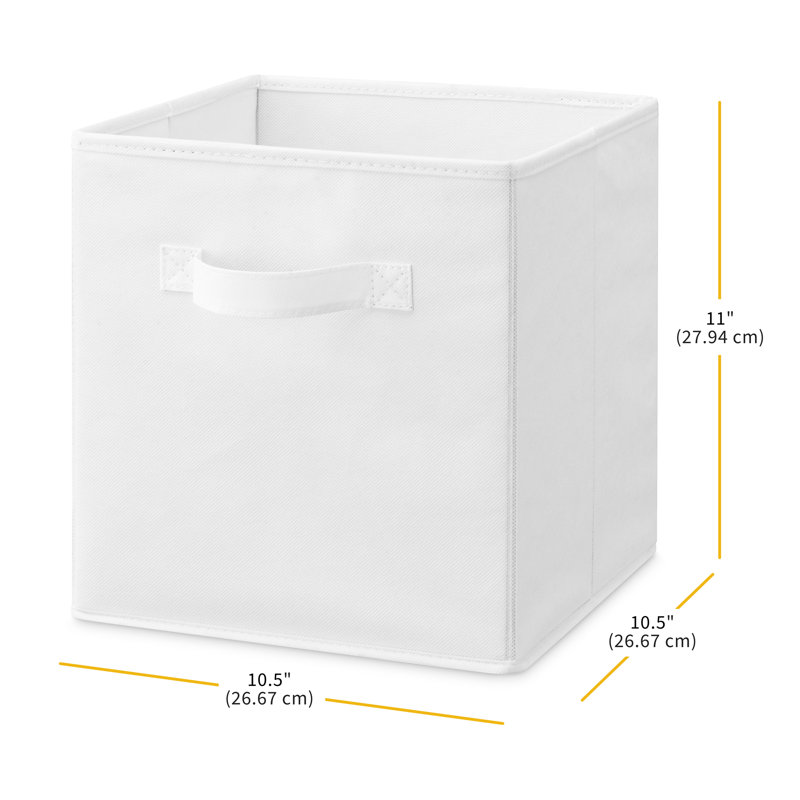 FABRIC STORAGE CUBES-4 PACK, White