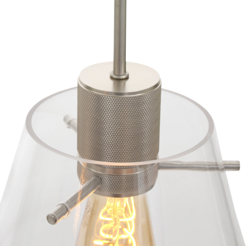 Loma 3 - Light Nickel Cone Pendant