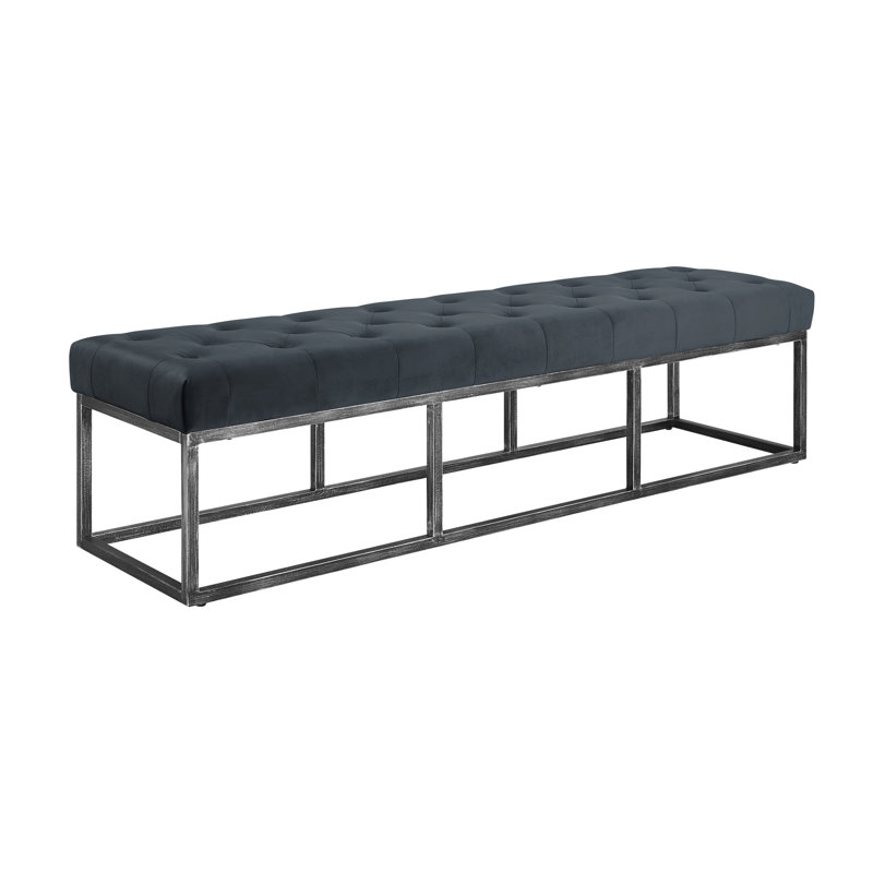 Banc capitonné Danes Claire, Bleu cobalt