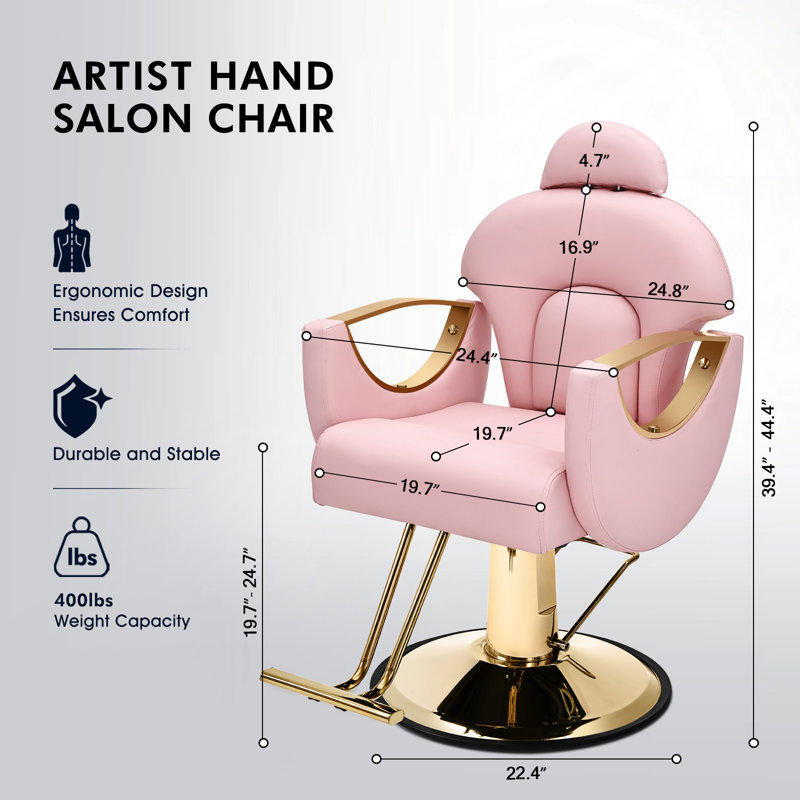 Fauteuil de salon inclinable surdimensionné sans boîte de réception Inbox, Rose