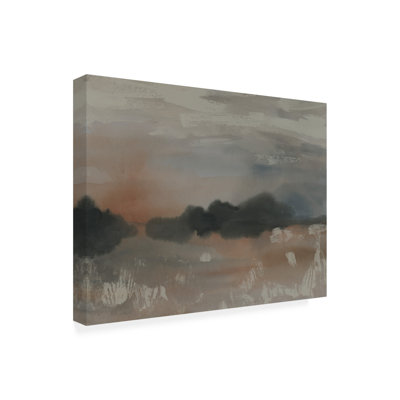 Art mural sur toile tendue - "Dark Meadow Mood II" de June Erica Vess pour décoration de salon, de chambre à coucher ou de bureau - 35 x 47