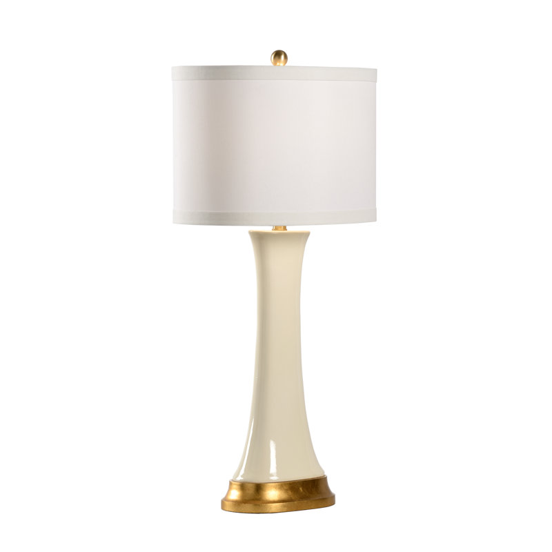 Lampe de table 33,5 "Hopper, Beige/Brass