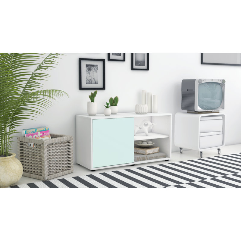 Jaren 91.8cm W Chest of Drawers, White/Light blue