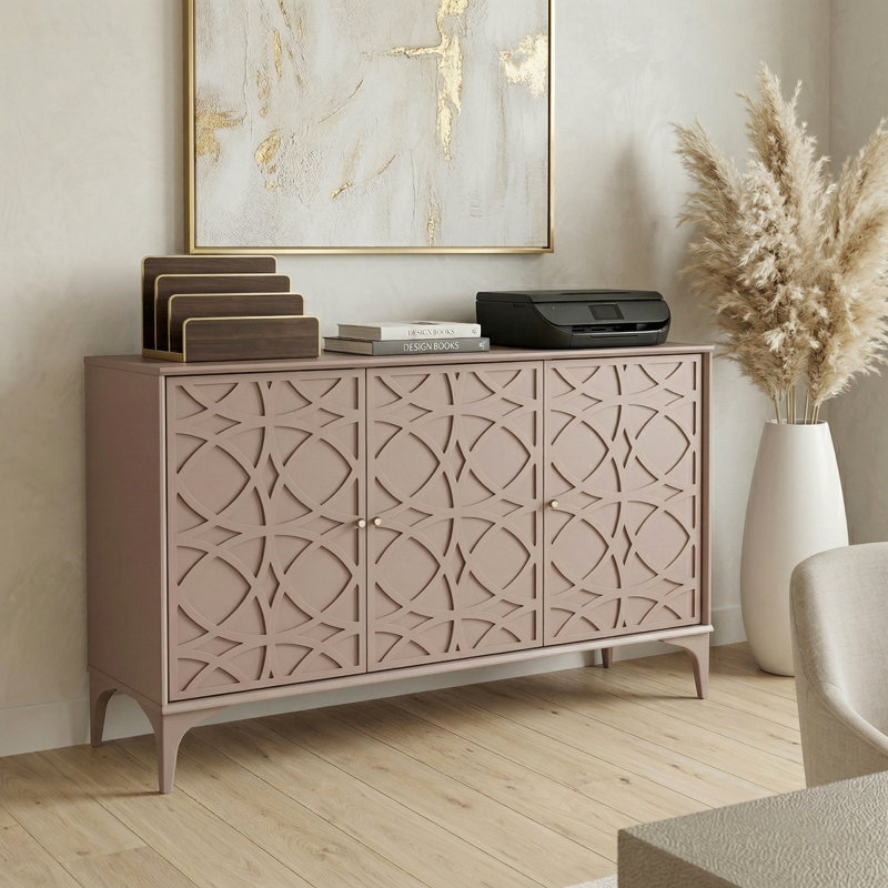 3 Door Sideboard, Warm Nude