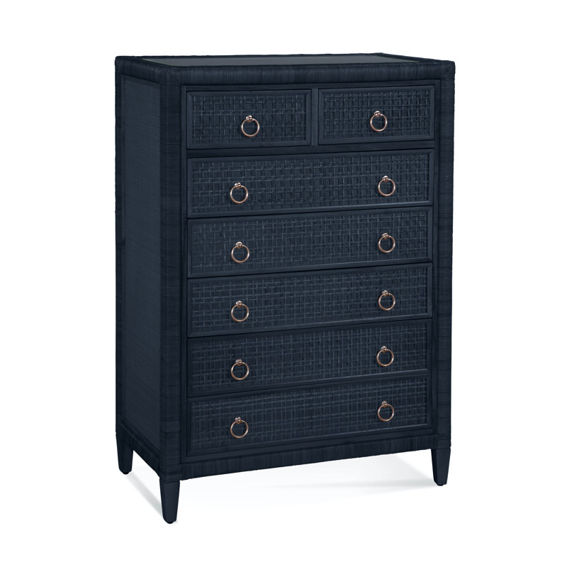 Monterey 7 - Drawer Dresser, Navy, Satin Nickel, Yes