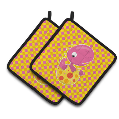 Caroline's Treasures Gingham Polyester Potholder Set