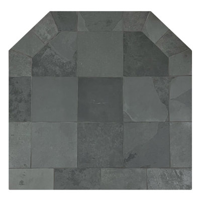 Flat Wall Hearth Pad - Smokey Gray Slate