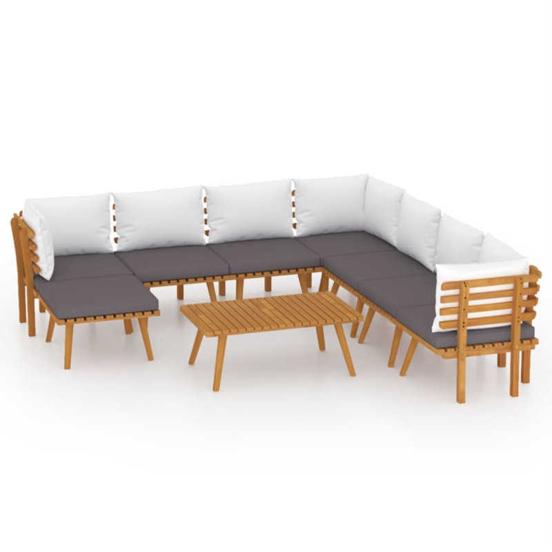 Acacia 8 - Person Modular Patio Conversation Set with Cushions