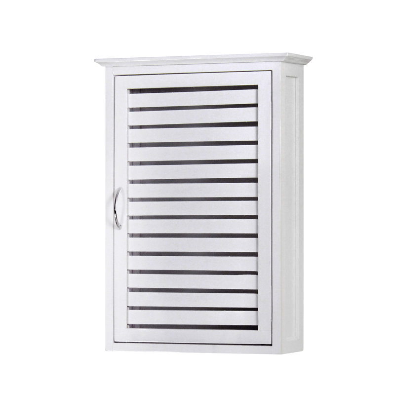Solid Wood Bathroom Cabinet, White