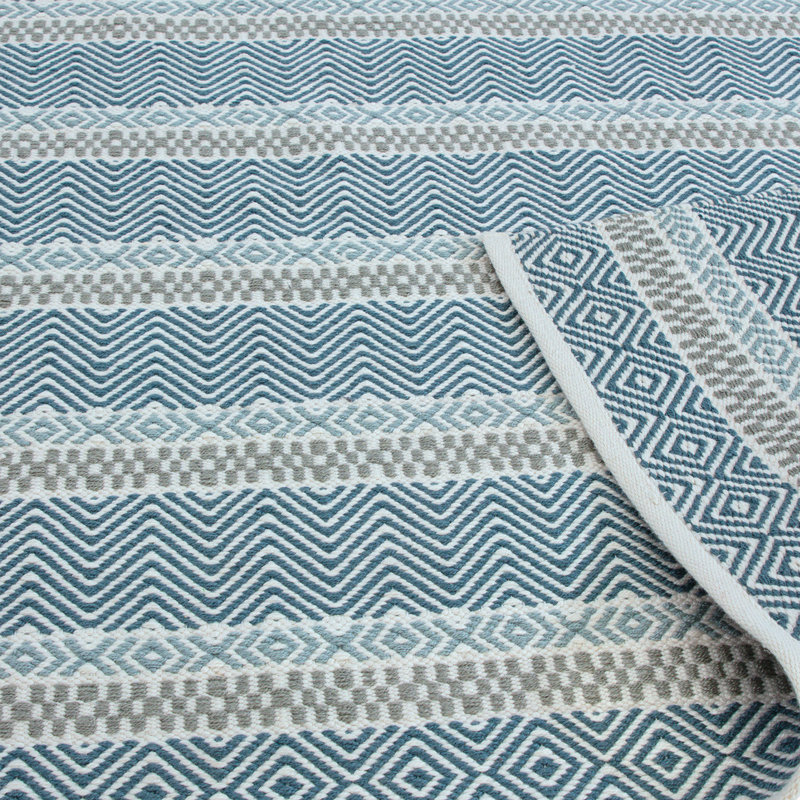 Perrotta Rectangle Striped Hand Woven Kilim Indoor / Outdoor Area Rug, Rectangle 120 x 170cm