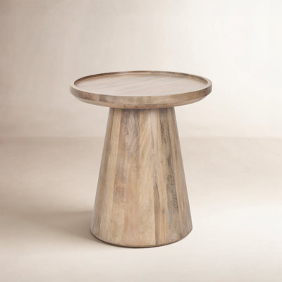Rebecka Solid Wood Tray Top End Table