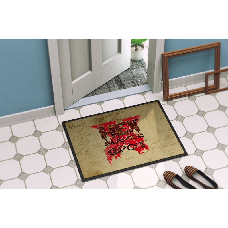 Le tapis de porte d’intérieur anti-dérapants en hex marque le spot, Rectangle 2 pi x 3 pi