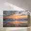 «Sunset Beach Waves», impression sur toile encadrée