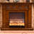 Brown Solid Wood Electric Fireplace-1793320172