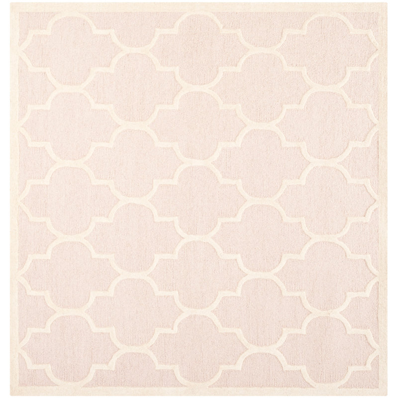 Tapis géométrique en laine touffeté à la main Cannen, Carré 6 pi