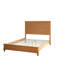 Ensemble de chambre à coucher 3 pièces pour lit queen avec cadre de lit en bois massif et 2 tables de chevet, fini naturel