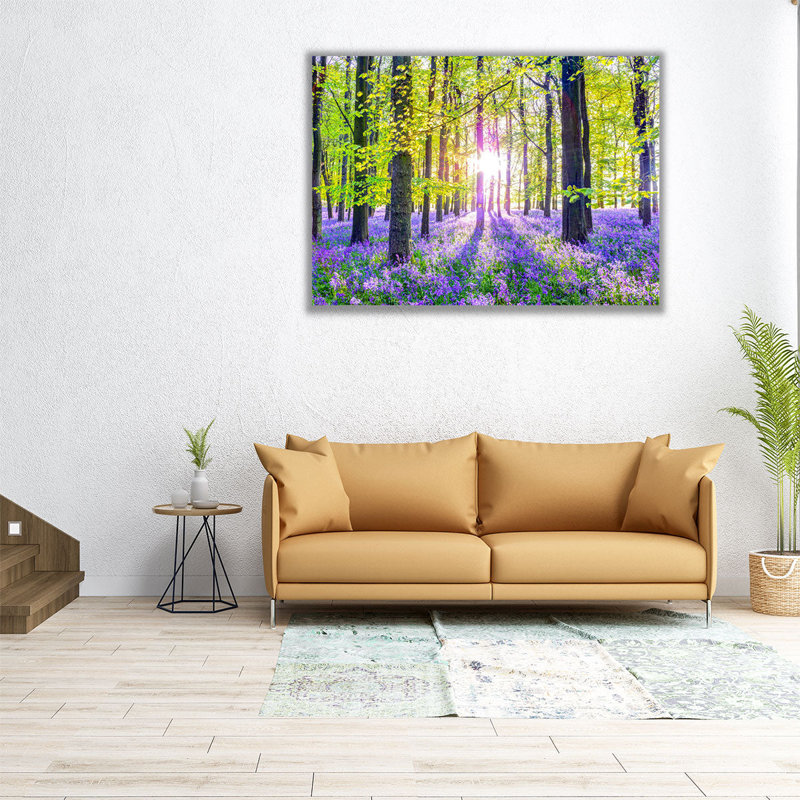 Bluebells Forest - reproduction d'art sur toile, H 18 po x l 24 po