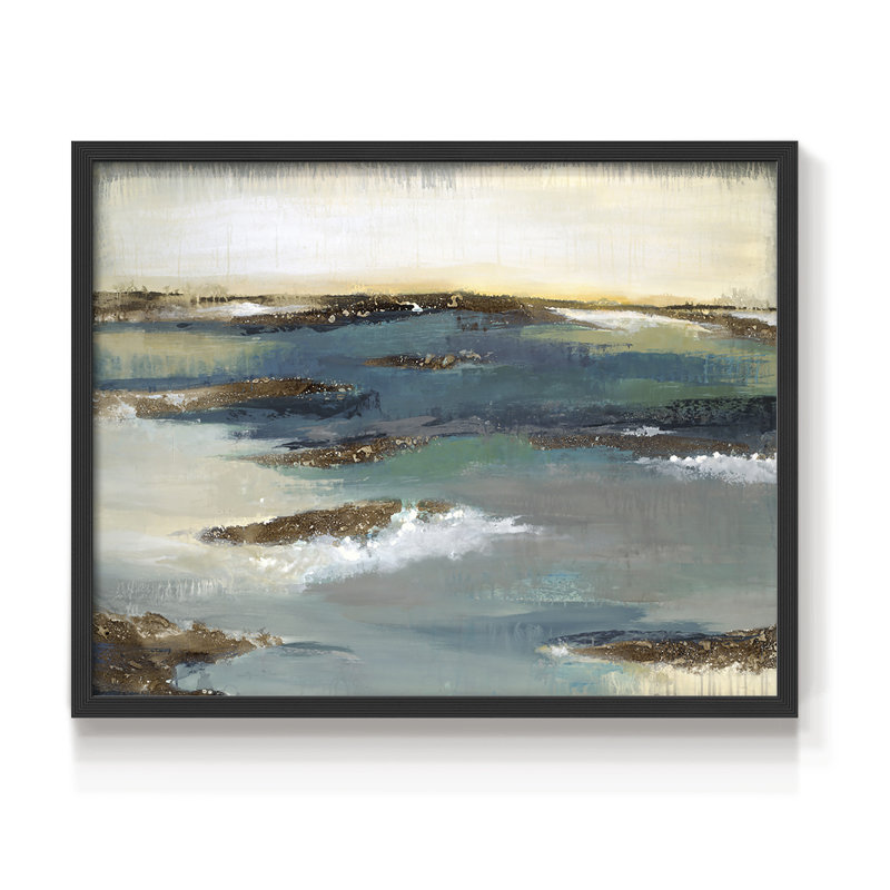 Bord de mer - Imprimé encadré - Restickable, Noir, noir, noir, noir, H 22 po x l 28 po