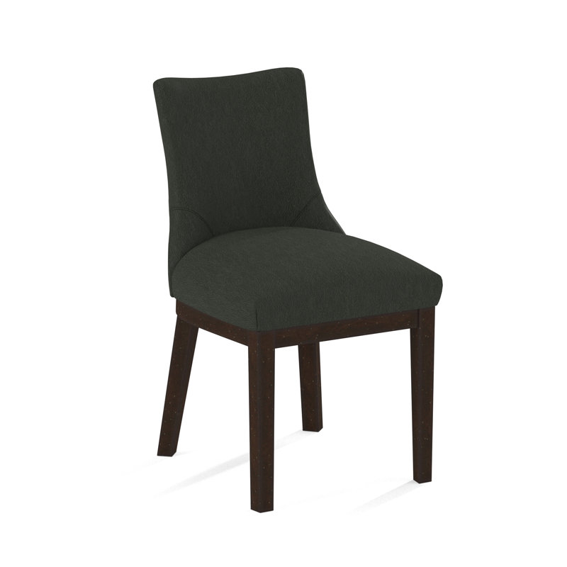 Upholstered Dining Chair, Salvador Asphalt, White