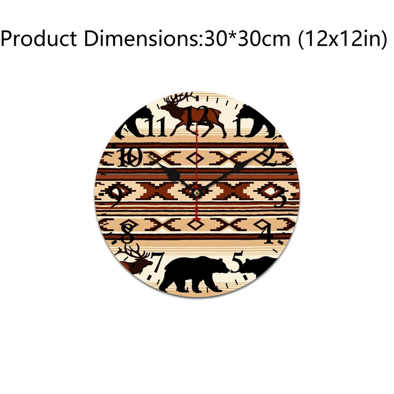 Horloge murale Tribal Bear Deer