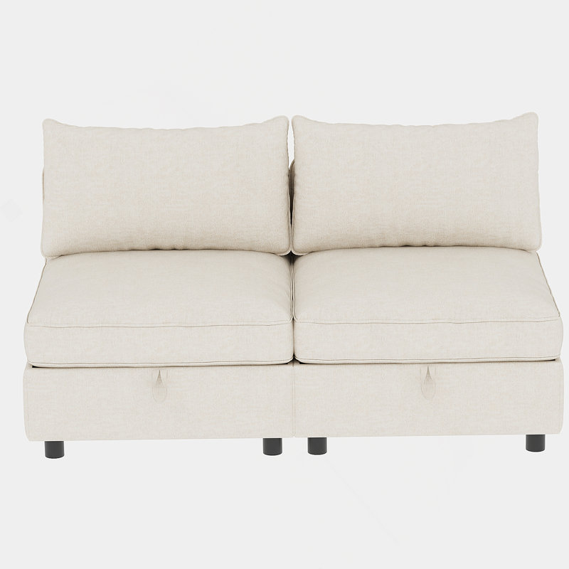 Canapé en tissu beige, Beige