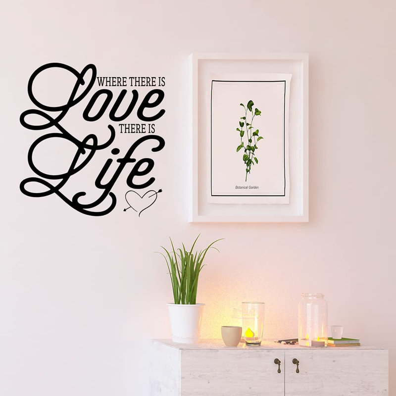 Adhésif décoratif "Family Love Quotes", H 24 po x l 22 po, Noir