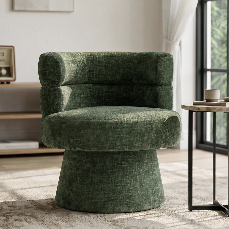 Upholstered Side Chair, Green