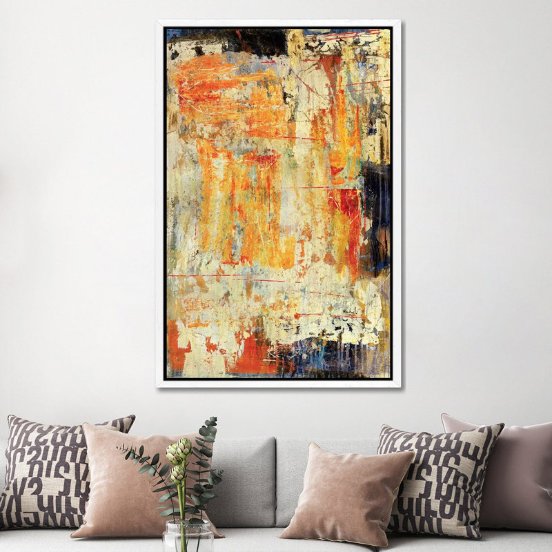 Jaipur - Painting on Canvas, White Framed, 152.5 cm H x 101.5 cm W
