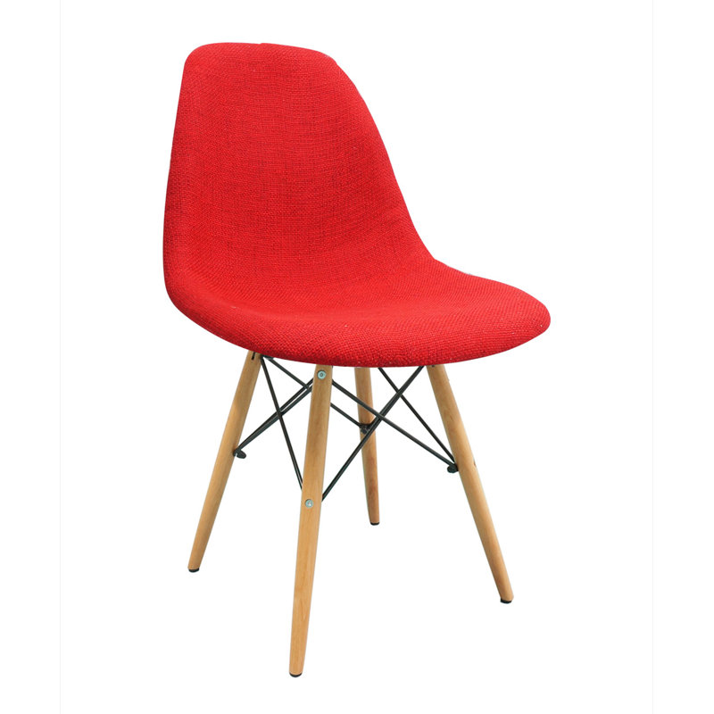 Upholstered Side Chair, Red