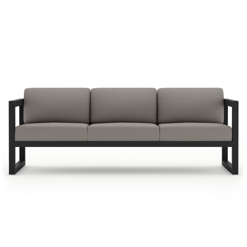 Avion 2 Piece Sofa Set, Canvas Charcoal Sunbrella® Canvas, Black