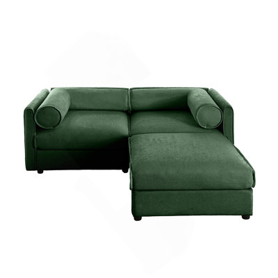 Canapé moderne en chenille avec rangement pour repose-pieds et conception ergonomique pour un style de vie élégant