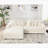 Oversized Two-Piece  Couches,  L Shaped Sofa, Corduroy, Left Chaise Daybed-292173682-292173581