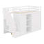 Lit mezzanine avec tablettes, armoires et tiroirs-644738547