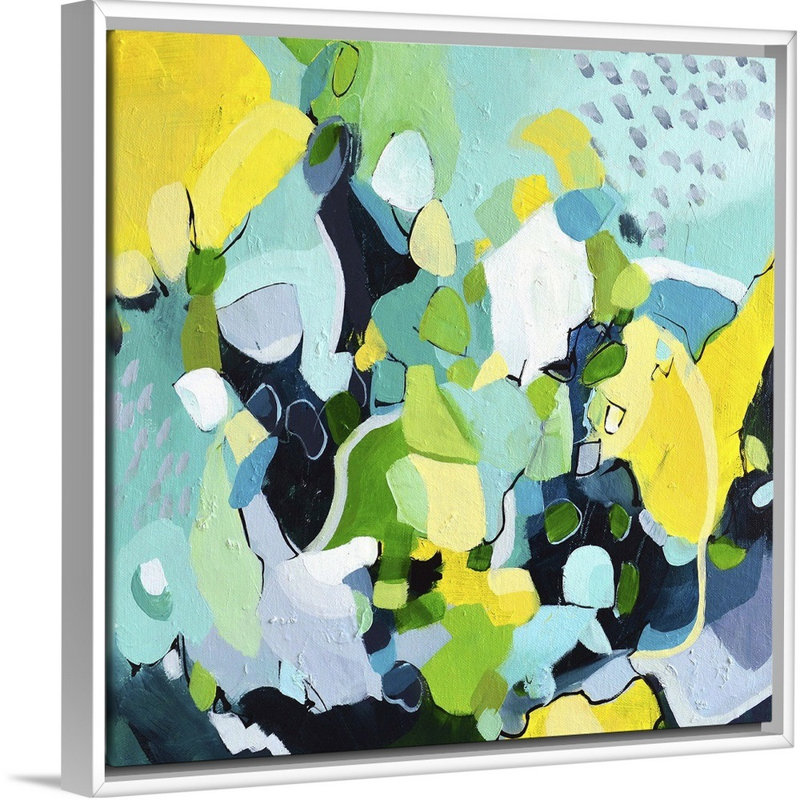 «Dinner Party I» par TA Marrison - reproduction sur toile, Cadre blanc, H 32 po x l 32 po x P 1,75 po
