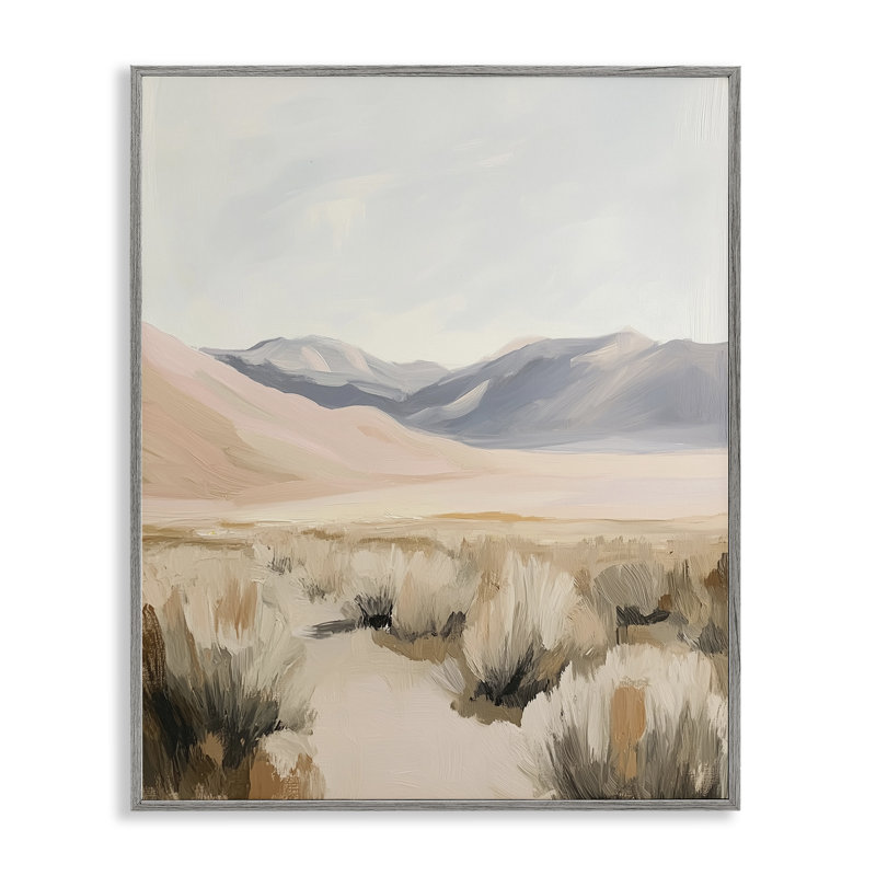Giclée encadrée Pastel Desert Solitude, design par Heidi Kuntz, H 14 po x l 11 po, Estampe numérique Farmhouse
