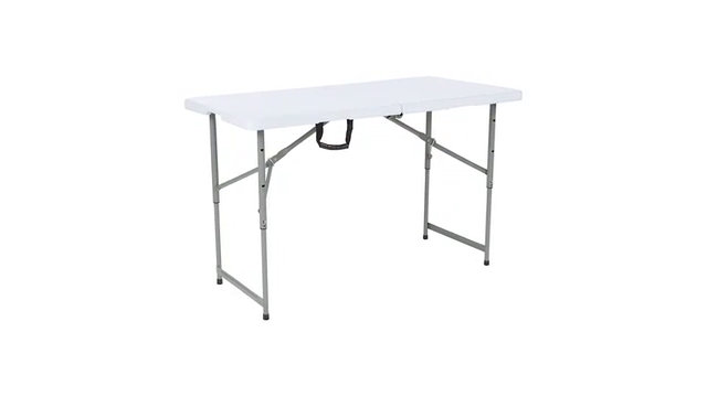 Adjustable Granite White Bi-Fold Portable Craft Table