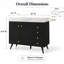Meuble-lavabo autoportant moderne 36 po avec 1 armoire et 5 tiroirs, comptoir en pierre frittée, lavabo en céramique et pieds en acier inoxydable-1980152388-1992390048